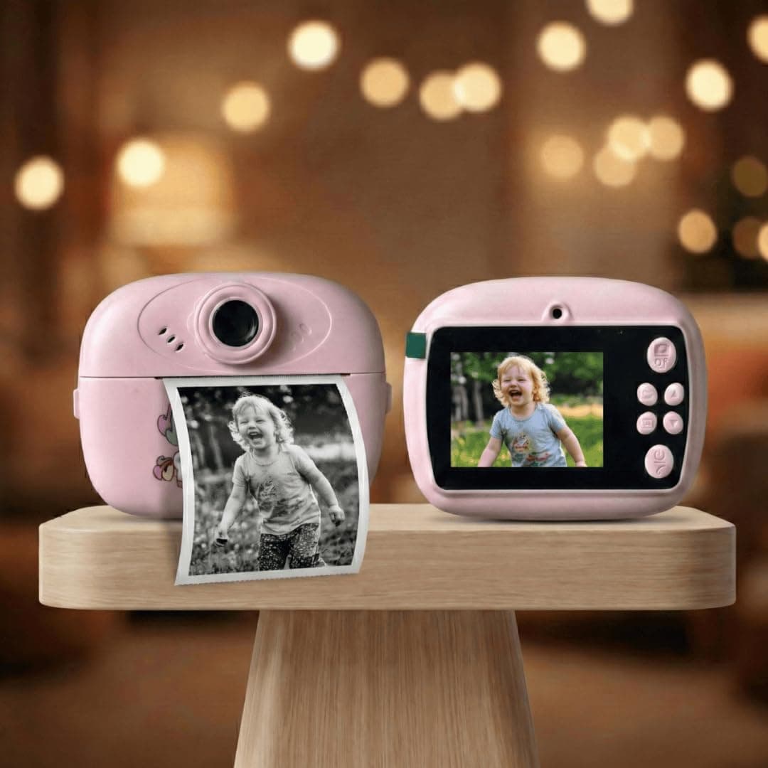 Instant Print Camera(Mini) for Kids with 1080P HD Video, 48MP Dual Selfie Lens, Bluetooth & App Control, Digital Photo Printer for Boys & Girls, with Games view 1